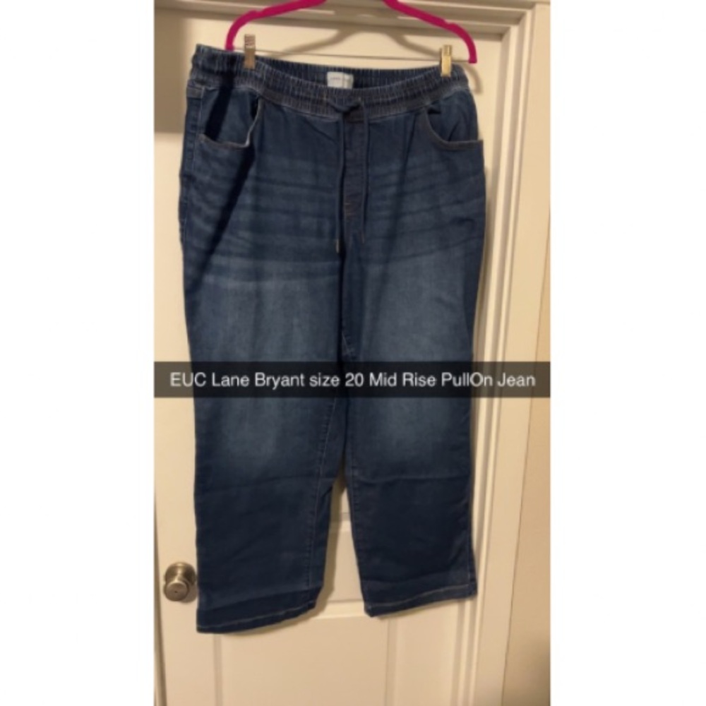 Lane Bryant Blue Mid Rise Pull-On Jeans